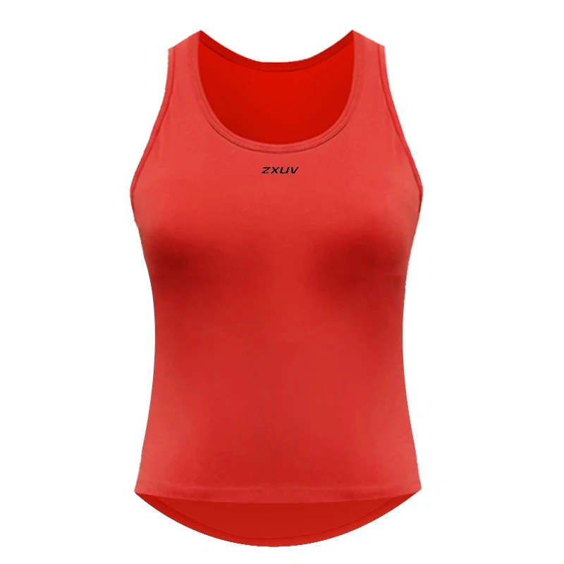 ZXUV跑步运动健身瑜伽高强度防震背心带胸垫健身瑜伽纯色防震背心