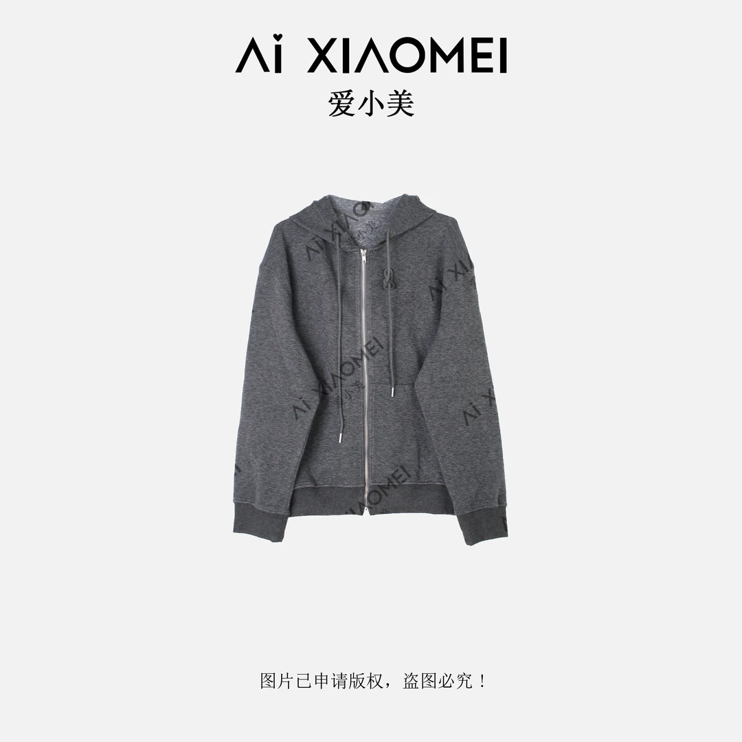厚实质感休闲连帽卫衣高腰显瘦简约百搭WT-989