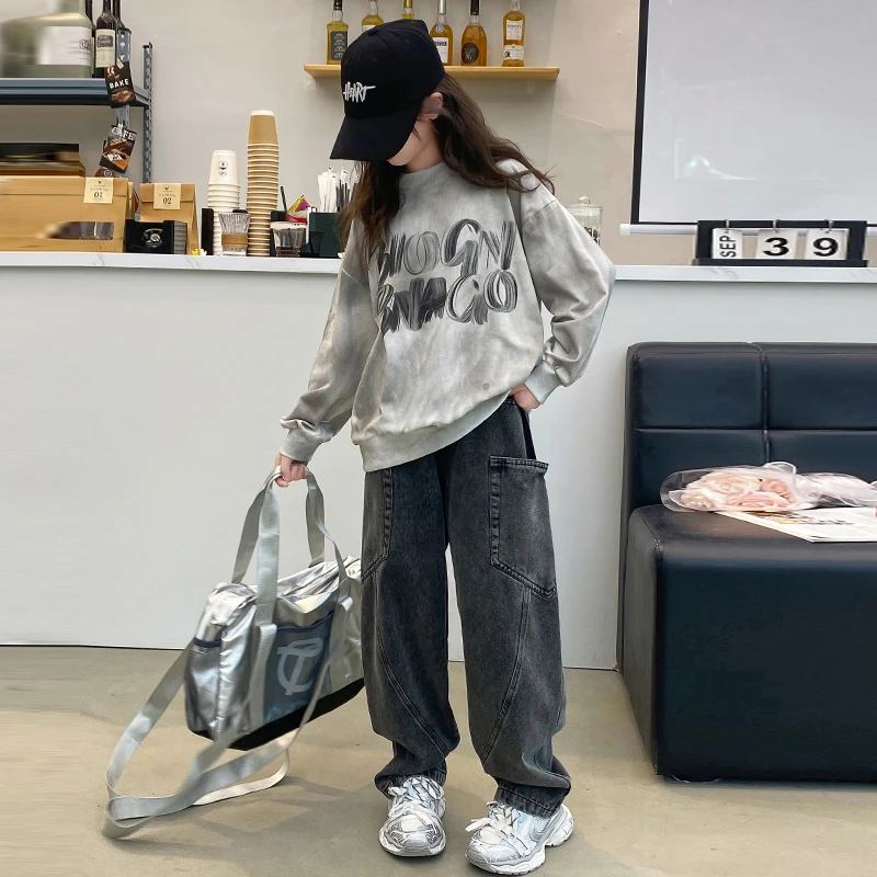 女童秋装套装2024新款儿童韩版休闲两件套洋气中大童时髦春秋装潮