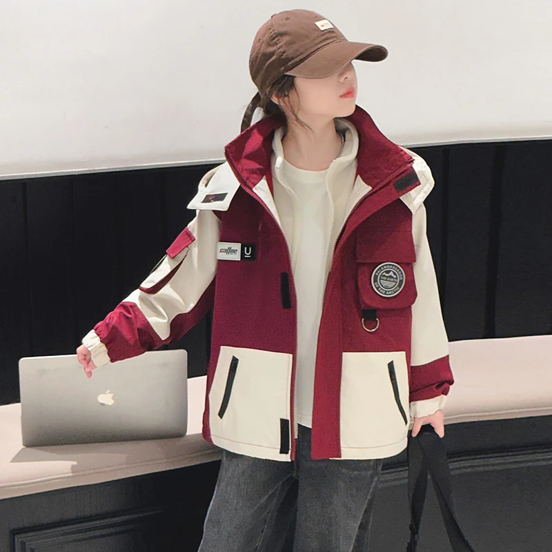 女童秋冬新款三合一冲锋衣2024新款6-12岁15岁洋气加绒牛仔裤套装