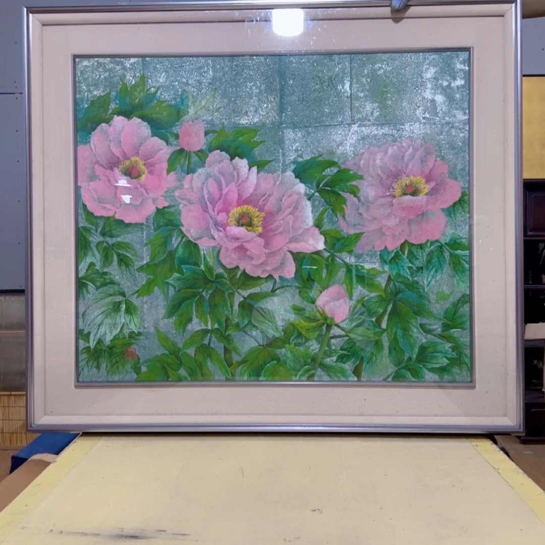 绘画丹****馆屏风框画茶空间设计
