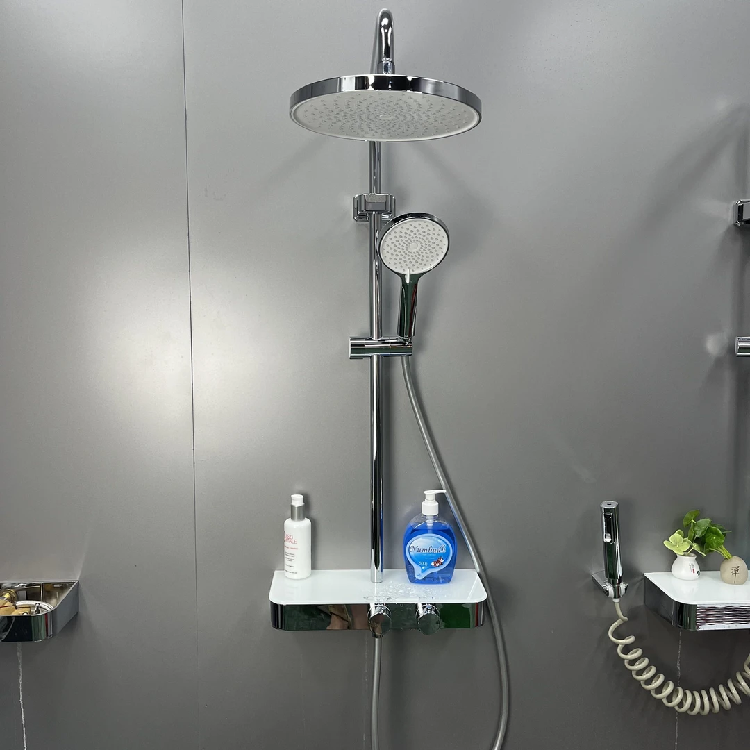 YIFAN/羿帆三功能置物淋浴花洒套装记忆家用调温主体全铜增压