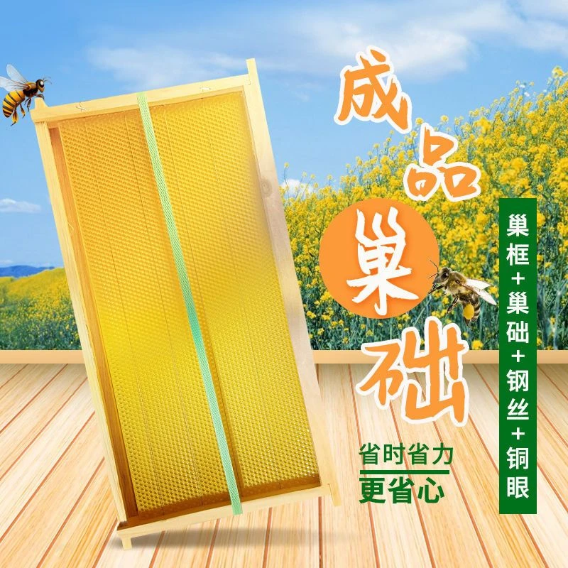 48.8标准中蜂成品意蜂巢础巢脾蜜蜂用具半成品拉好钢丝带巢框包邮