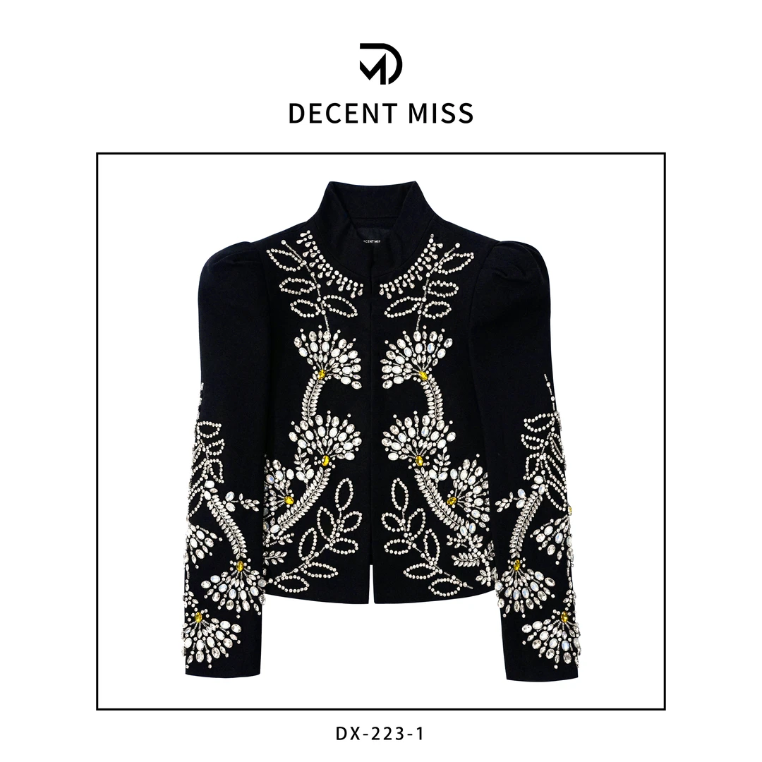 Decent miss 全手工缝制泡泡袖短款外套DX-223-1开衫