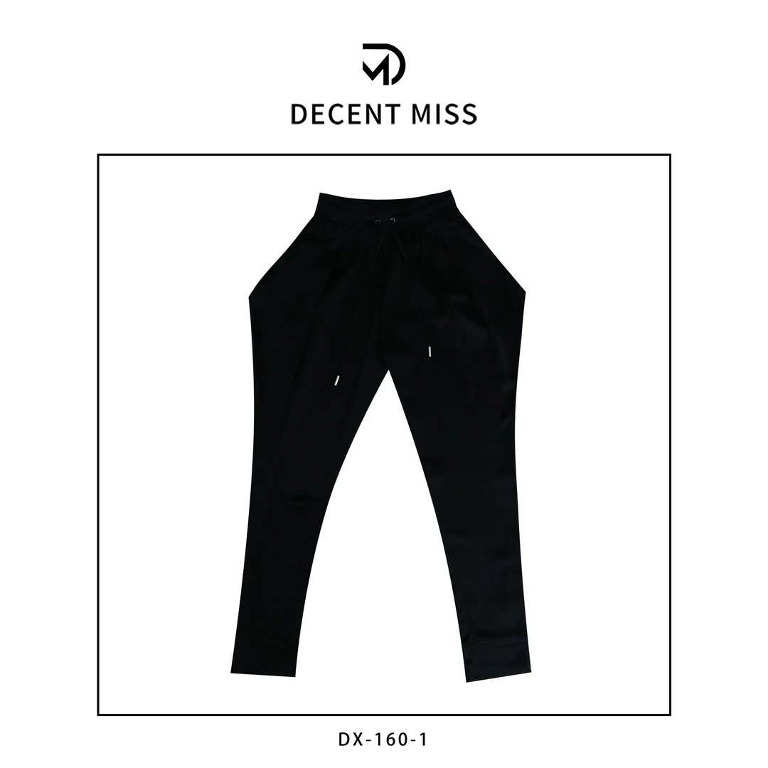 Decent miss 哈伦通用百搭黑色男女同款哈伦休闲裤DX-160-1