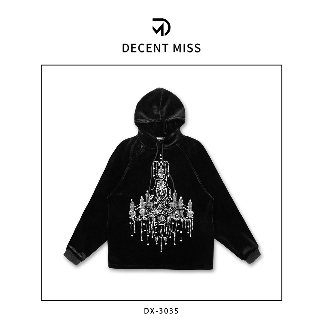 Decent miss 重工水晶灯卫衣DX-3035