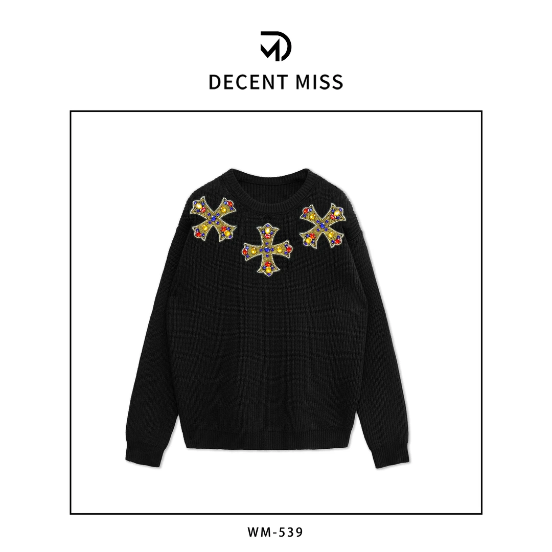 DECENT MISS重工定制古典传承手工精制优雅时尚毛衣WM-539