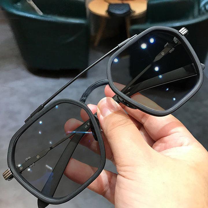 变色眼镜男近视有度数帅感光防蓝光抗辐射护目平光眼镜框大脸显瘦