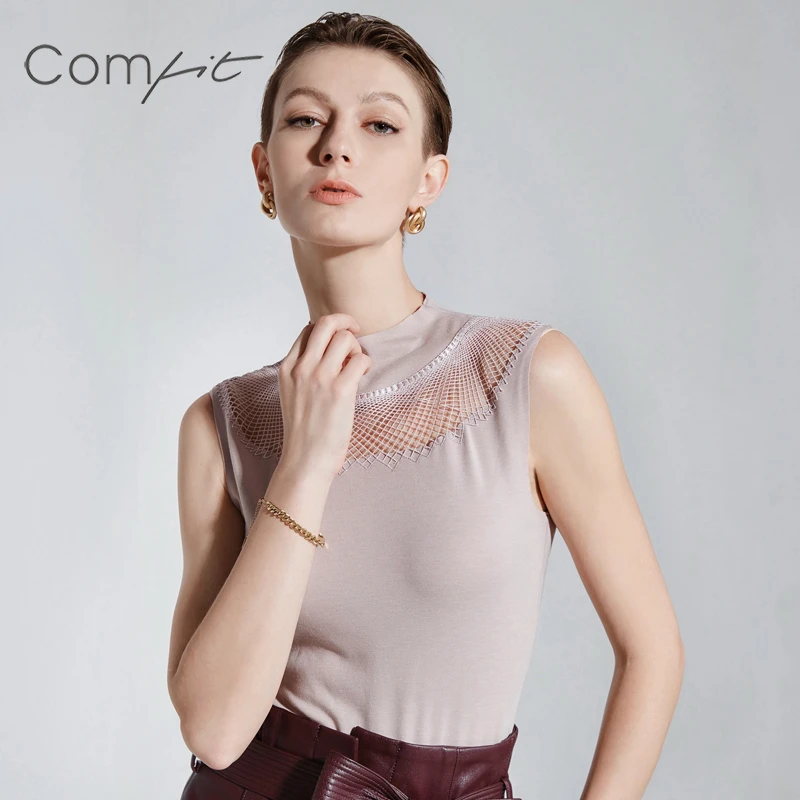 【美希专属】安莉芳春夏镂空百搭打底女士夏季无袖CD00019