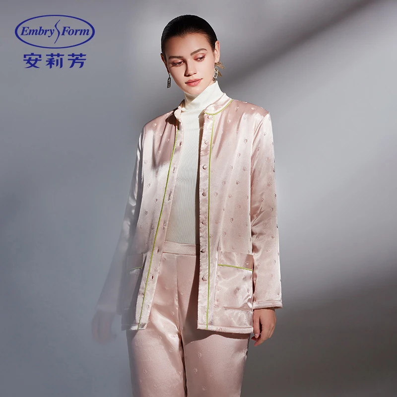 安莉芳睡衣女专柜新款长袖防寒秋冬可外出高端家居服套装-EL00501