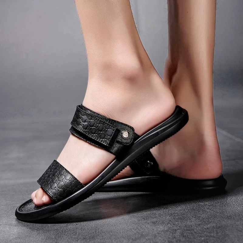 男士凉鞋男耐磨2024年新款夏季软底两用大码外穿休闲沙滩凉拖鞋潮