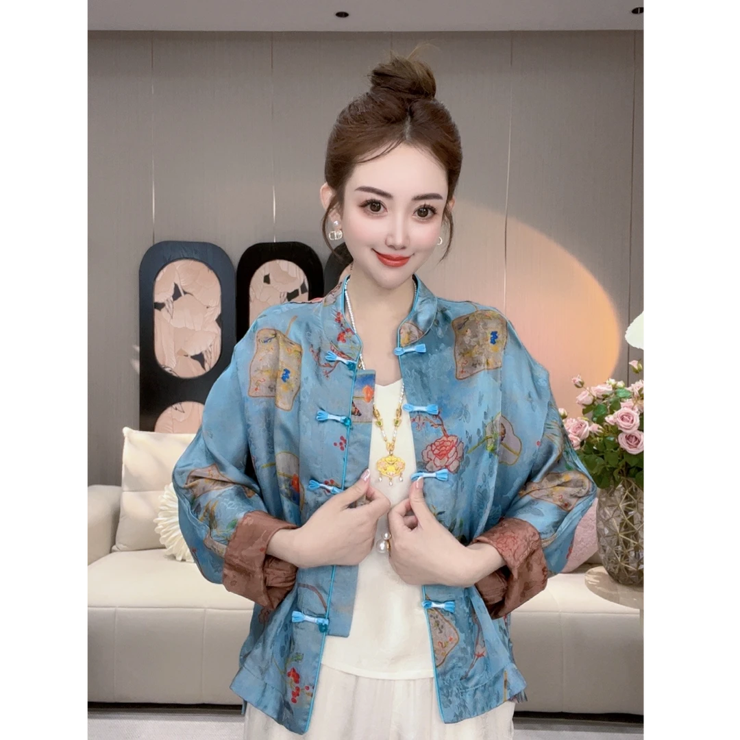 《蓝莲花》新款老料气质百搭上衣外套女