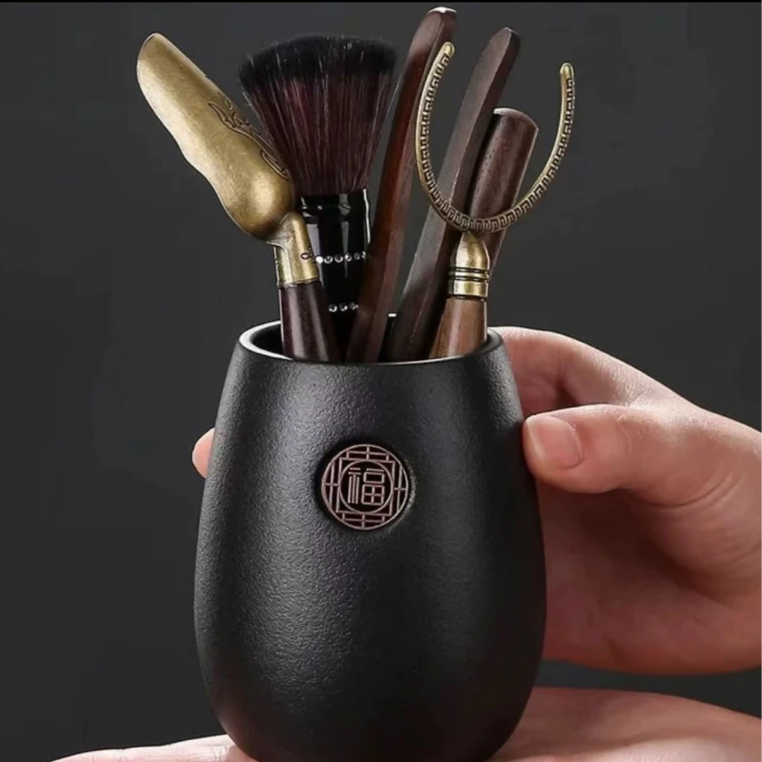 黑檀实木茶道六君子泡茶工具@ZHTJ0015