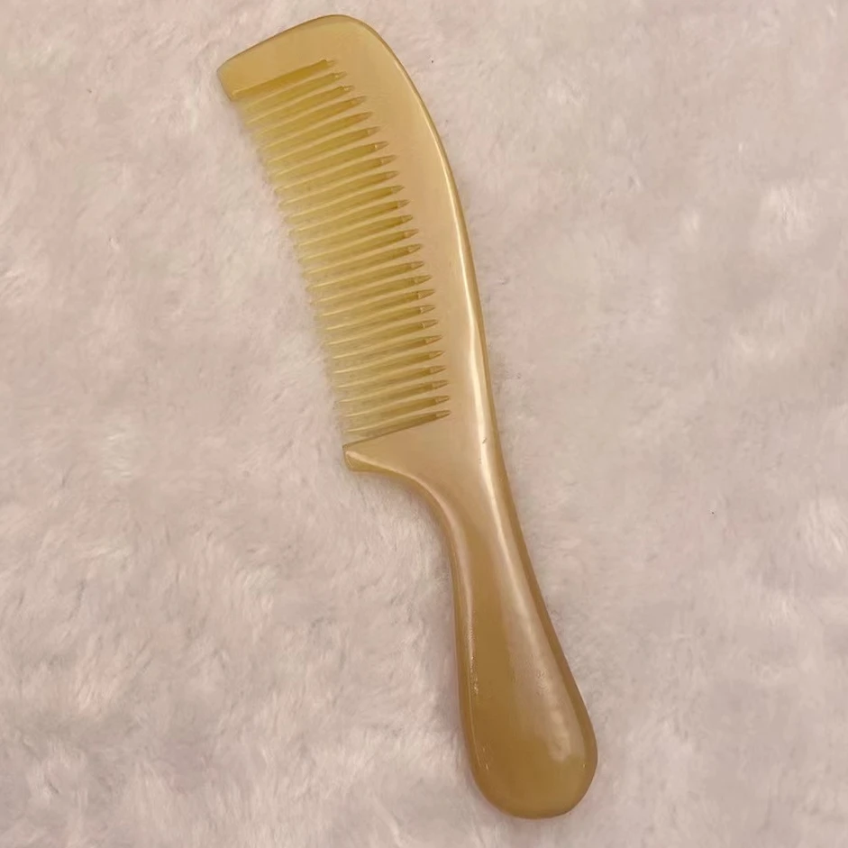 天然牛角按摩梳家用牛角梳子加厚精品正宗防脱细齿不起静电牦牛角