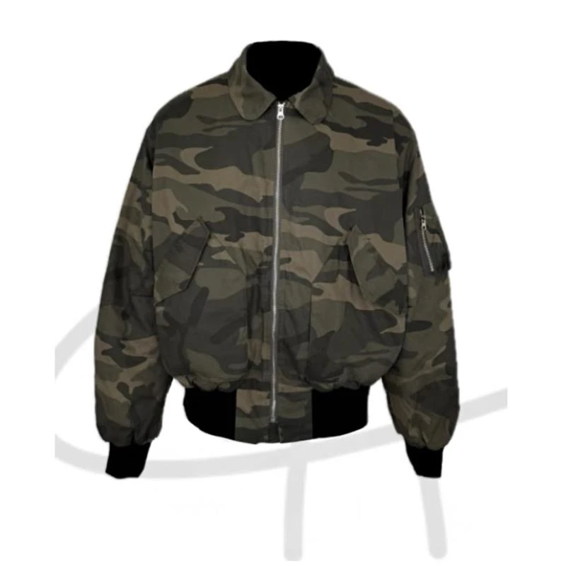【金果子】美式复古迷彩工装棉服冬季新款小众设计感高街夹克M5010