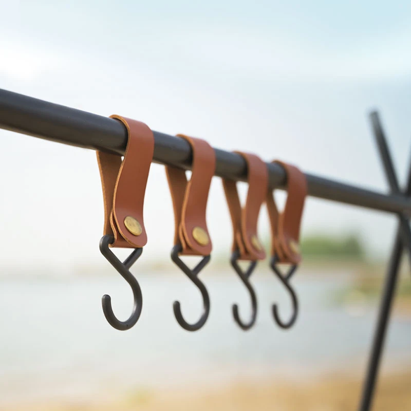 ST-皮革挂钩 (4个装）两件套露营挂扣