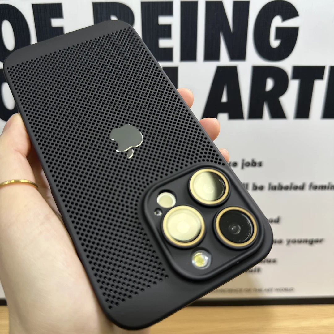 新款适用苹果iphone11/12/13/14/15Promax手机壳透气散热轻薄防摔