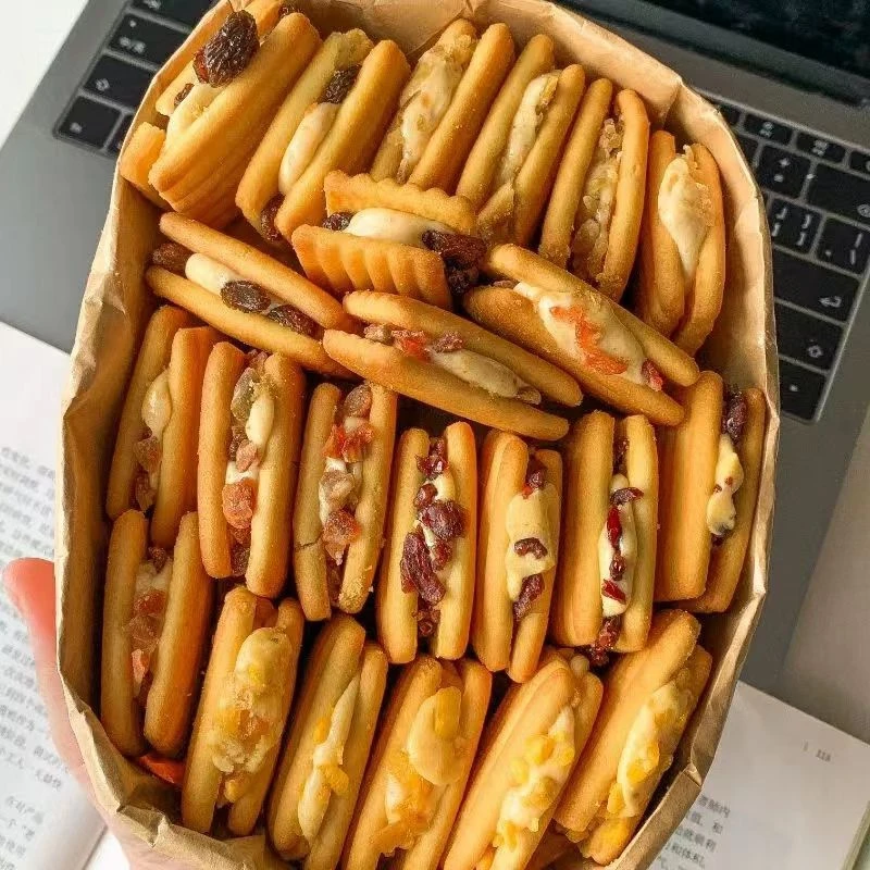 夹心小饼干拉丝啵啵奶酥蔓越莓牛轧芒果葡萄休闲小零食独立小包装