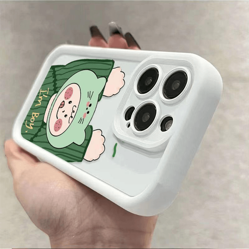 全包I'm boy适用苹果14手机壳iphone15promax防摔13/12/11软胶