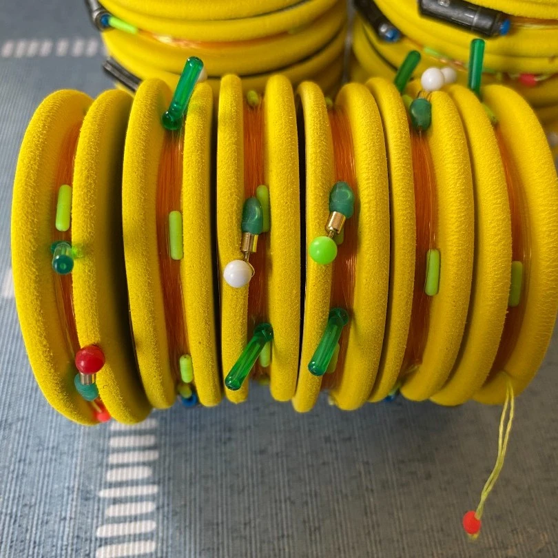 拍1发5纯手工精绑PE线加固成品原丝主线组黄色缠绕