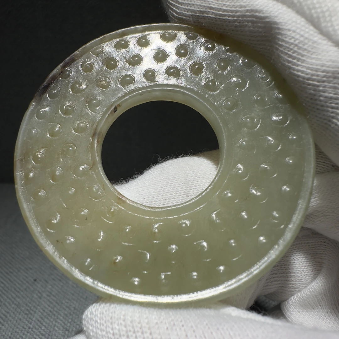 和田白玉~双面精工工艺谷纹玉璧