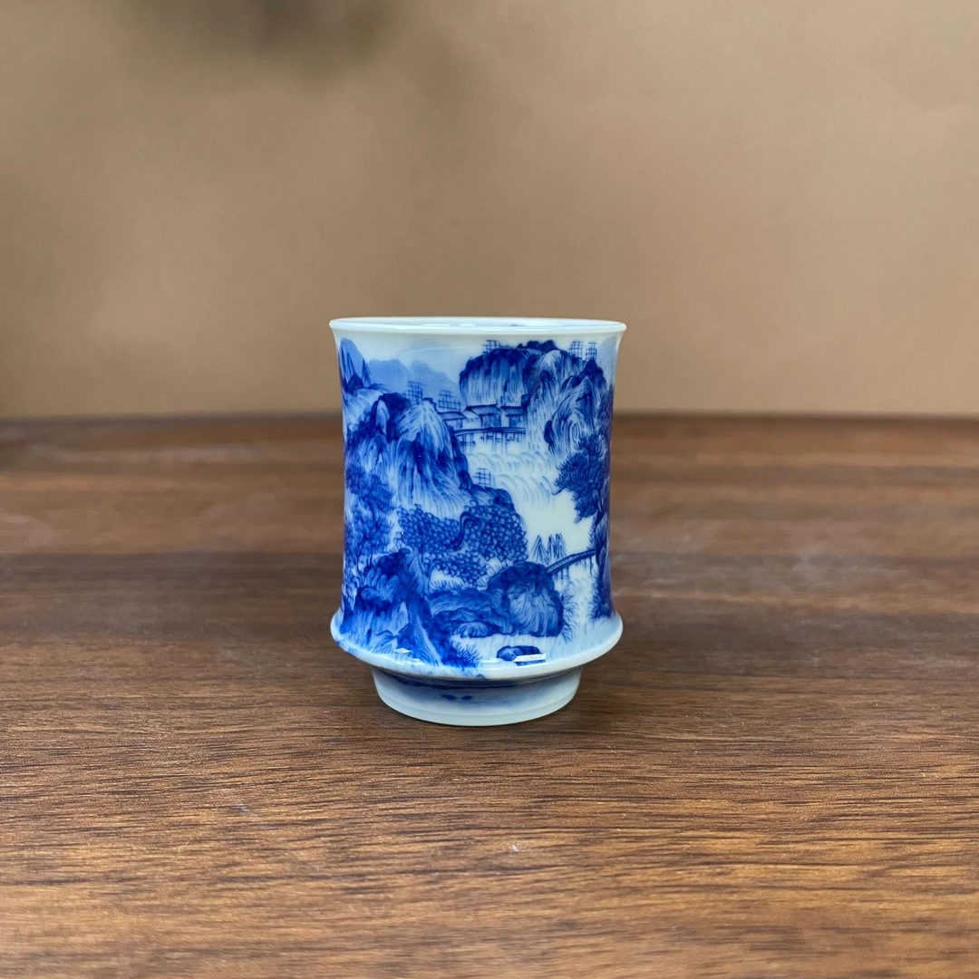 林意山水闻香杯 手工手绘 景德镇茶具 容量80毫升