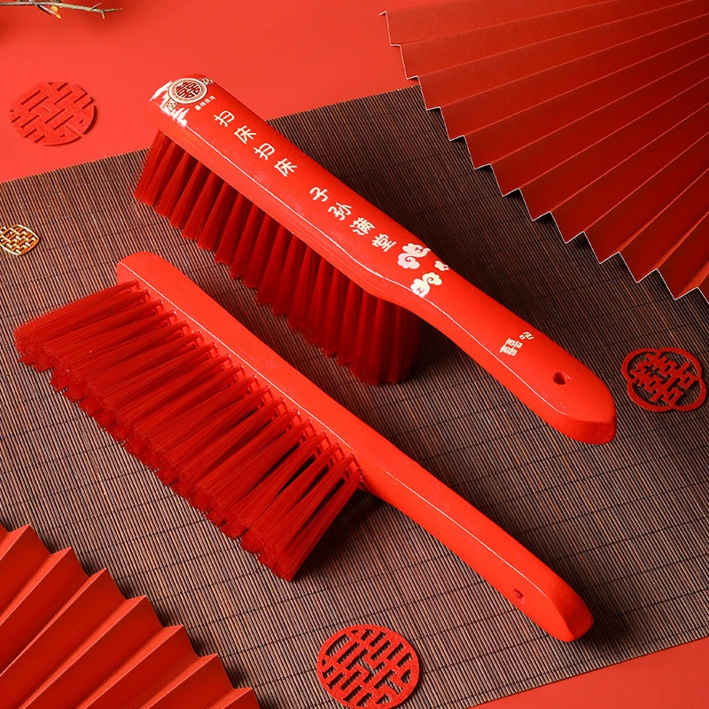 结婚扫床刷卧室扫床必备早生贵子百年好合婚庆早生贵子床上摆件