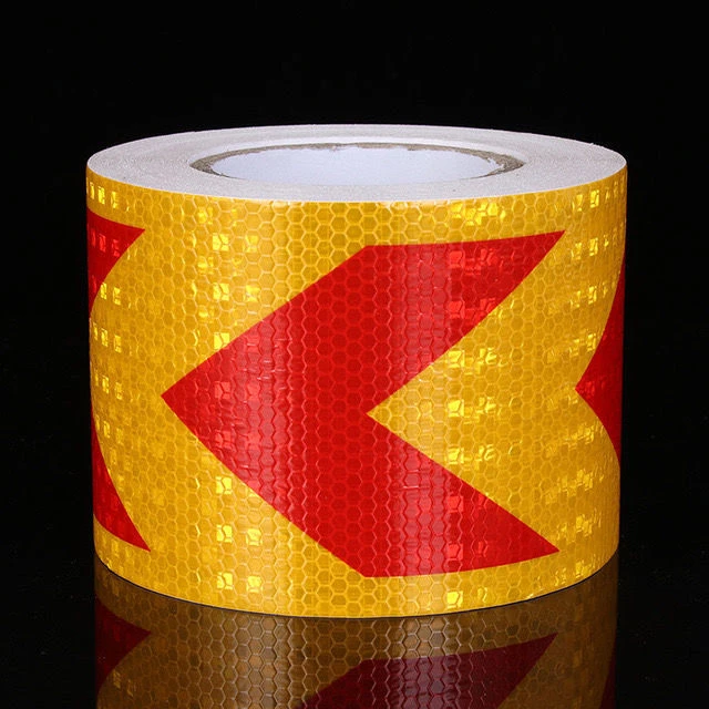 10CM宽货车汽车反光贴条胶带车库防撞警示贴纸膜箭头导向标贴纸