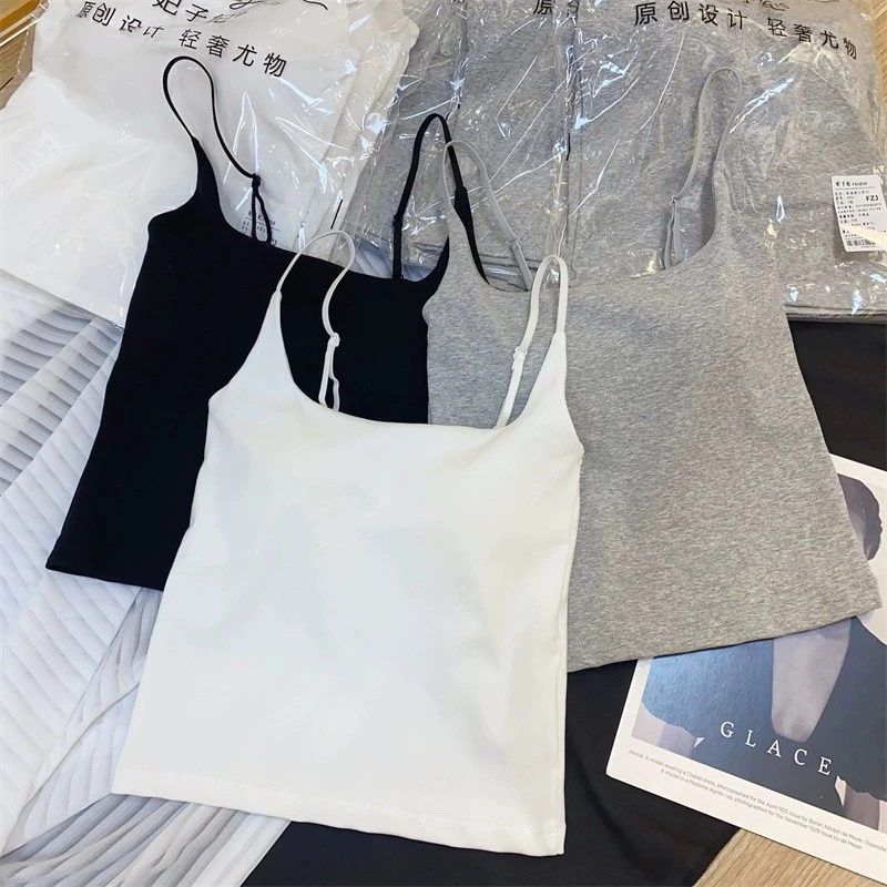 春夏吊带背心美背内衣内搭打底衣纯棉韩系运动抹胸背心