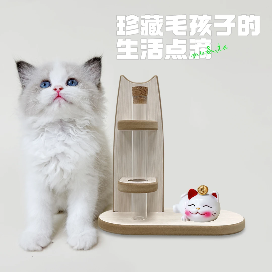 mu&ta/木之它猫咪胡须收纳收藏手工高颜值宠物毛发纪念品耐磨耐用