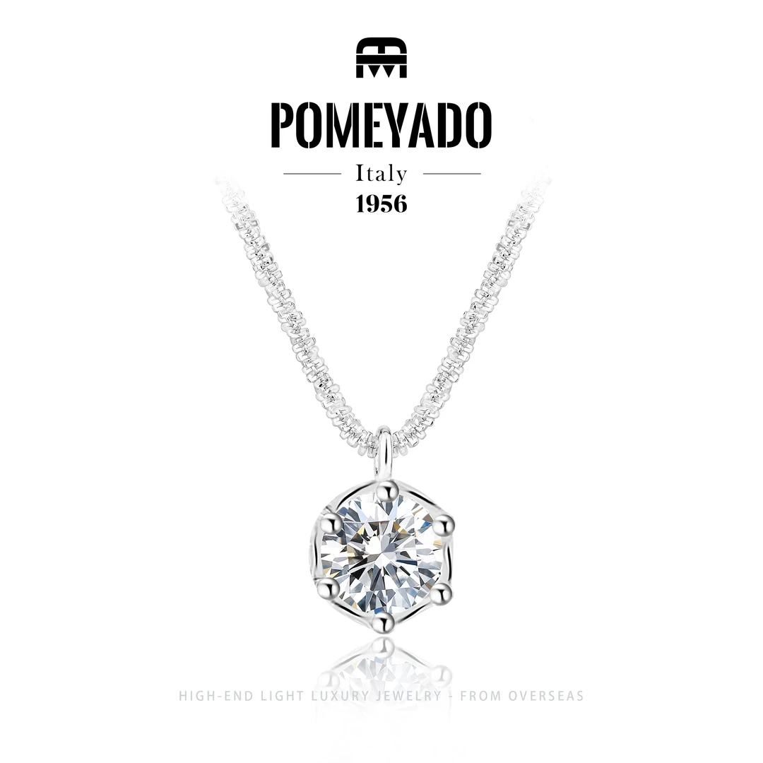 坠链均925银莫桑石 【星河璀璨】POMEYADO设计师款轻奢项链F1188