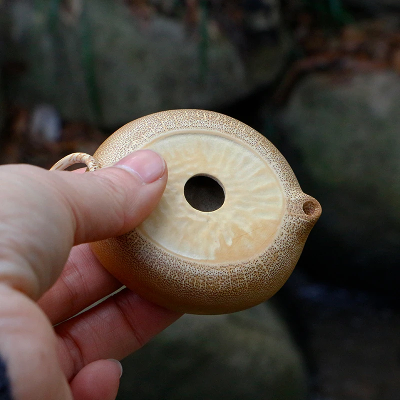 竹根雕水滴 砚滴 手工竹雕把玩件 文玩把件 竹摆件茶玩茶宠茶配件