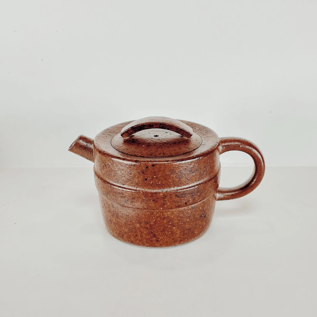 器象【一片瓦】原矿天青泥柴烧120cc宜兴紫砂壶