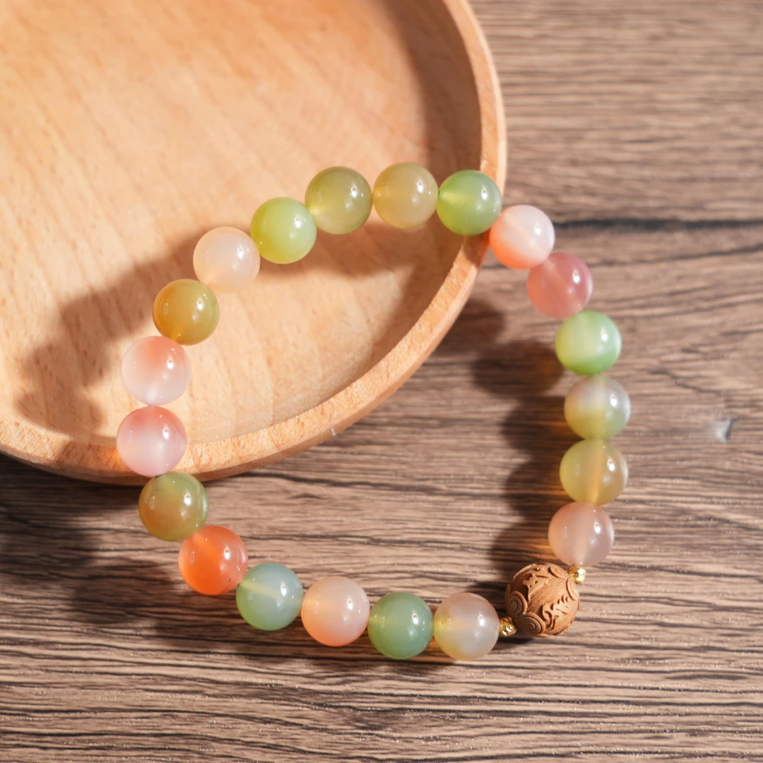 请多宝瑙瑙老山檀卡9单圈手串（多样性发其一）