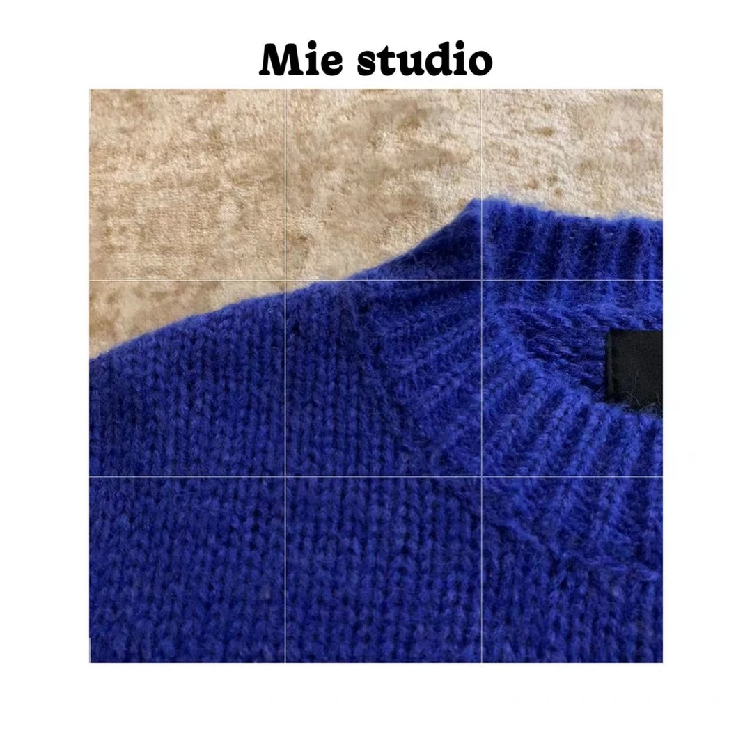 【克莱因蓝】很显白的白到发光发亮毛衣