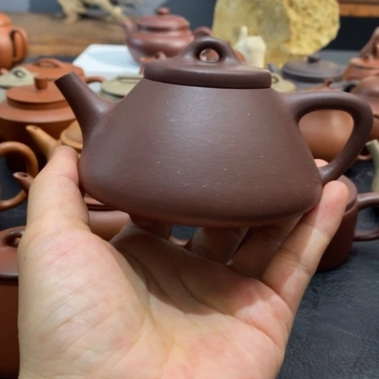 子冶石瓢紫泥紫砂壶