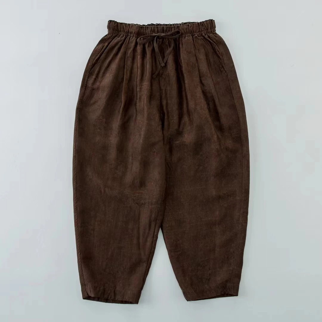 布衣家小铺子推荐～原创垒土香云纱提花小脸裤K2109