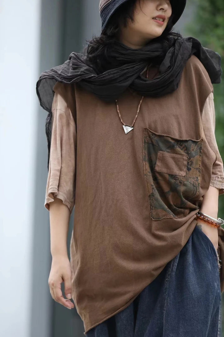 布衣家小铺推荐～原创古兰木背心上衣