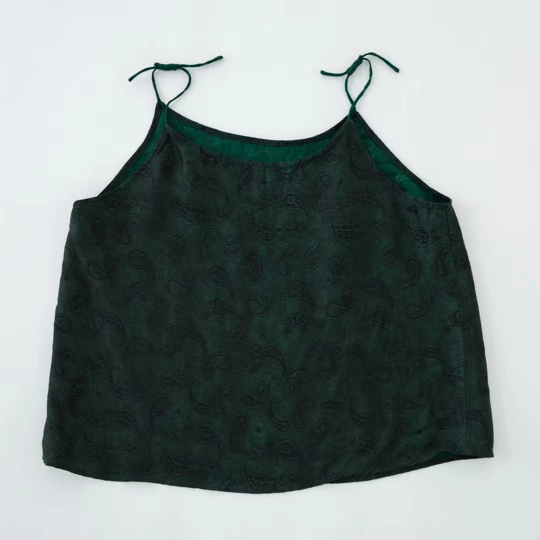 布衣家小铺子推荐～原创垒土双面穿腰果花香云纱吊带B912