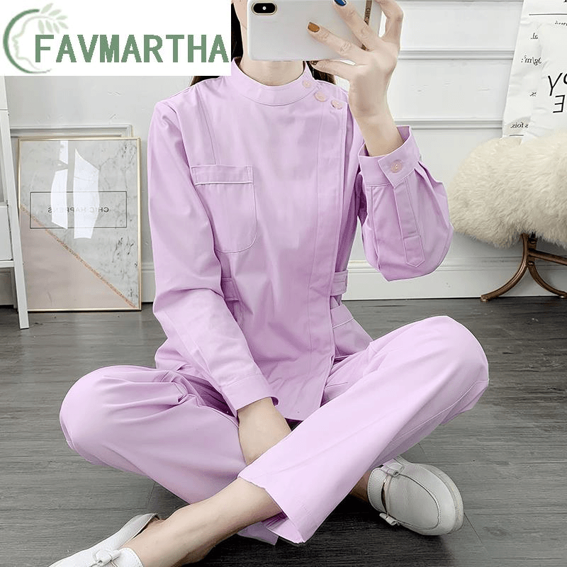 护士服分体套装月嫂护理服牙科口腔儿科医生工作服短袖护工长袖女