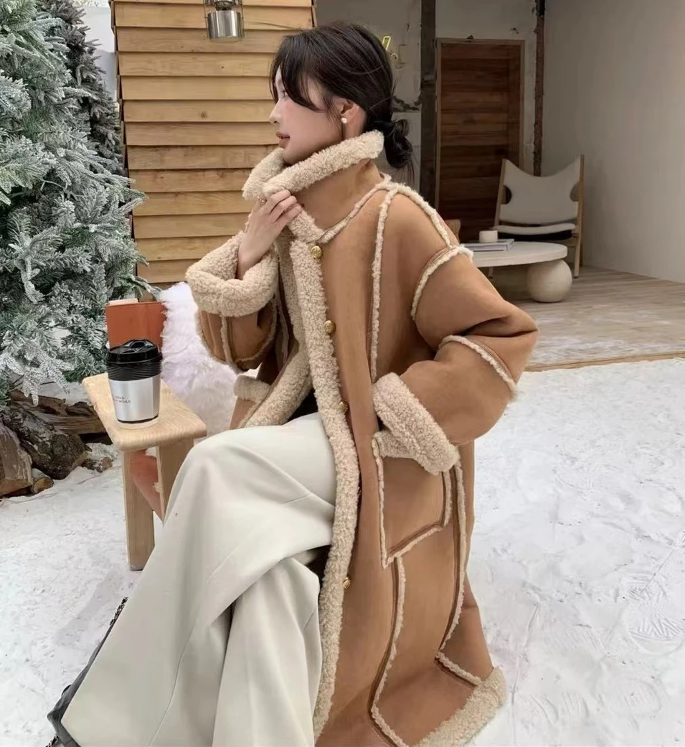 美莹韩系大码女装皮毛一体大衣（N201-N300）