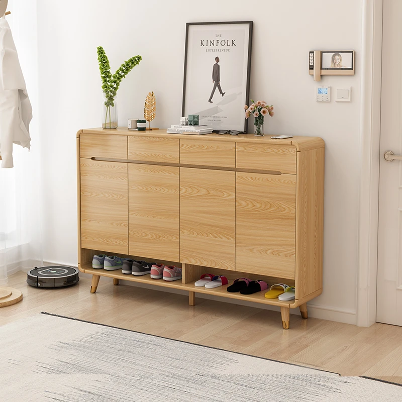 鞋柜进门客厅入户玄关柜家用门口大容量实木框2021新款爆款收纳柜