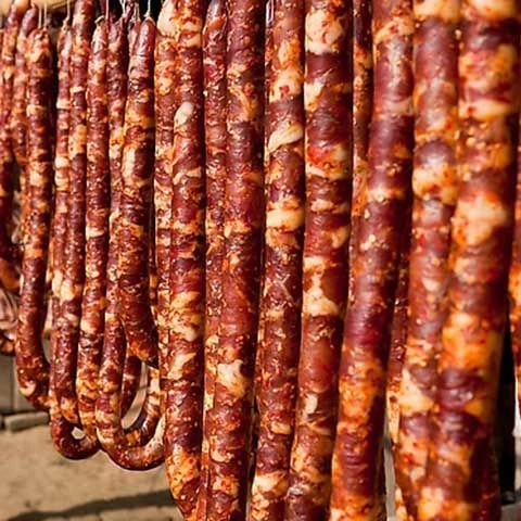 云南麻辣香肠香辣麻辣肠正宗农家微辣真空咸味腊肠广东腊肠