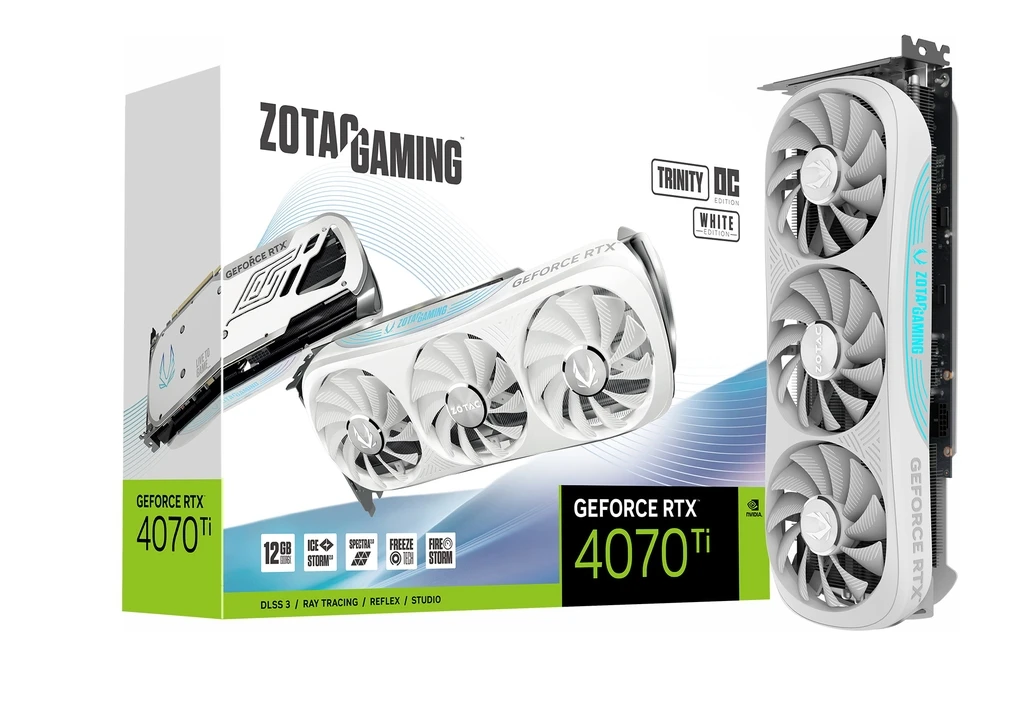 索泰全新RTX4070TI月白X-GAMING游戏电竞设计直播电脑独立显卡