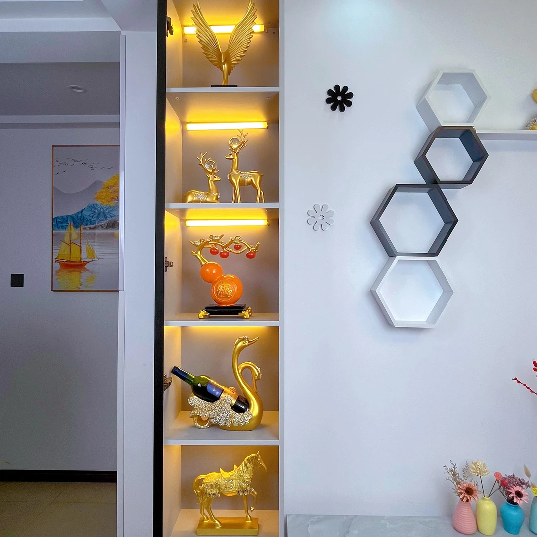 高颜值轻奢高档创意玄关客厅酒柜电视柜餐边柜酒柜酒柜装饰品摆件