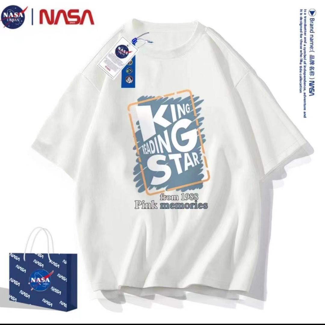 NASA联名款2023潮牌男女同款纯棉T恤- F33潮流印花百搭ins