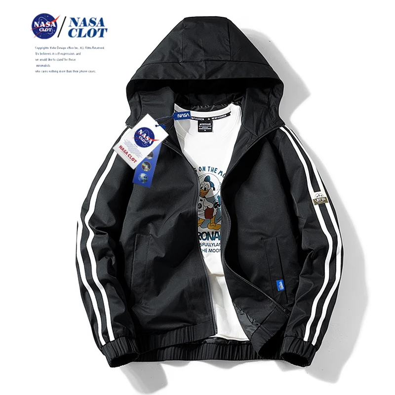 NASA2023春秋新款男士休闲夹克外套防风防水潮牌运动外套