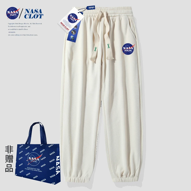 NASA联名2023夏季新款潮牌宽松高街束脚男士卫裤休闲裤运动长裤