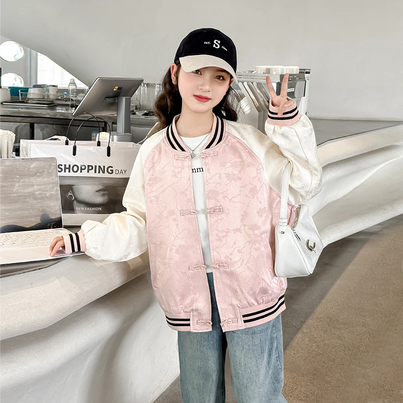 女童春款时尚棒球服2025新款儿童春季韩版上衣女大童外套DY60668