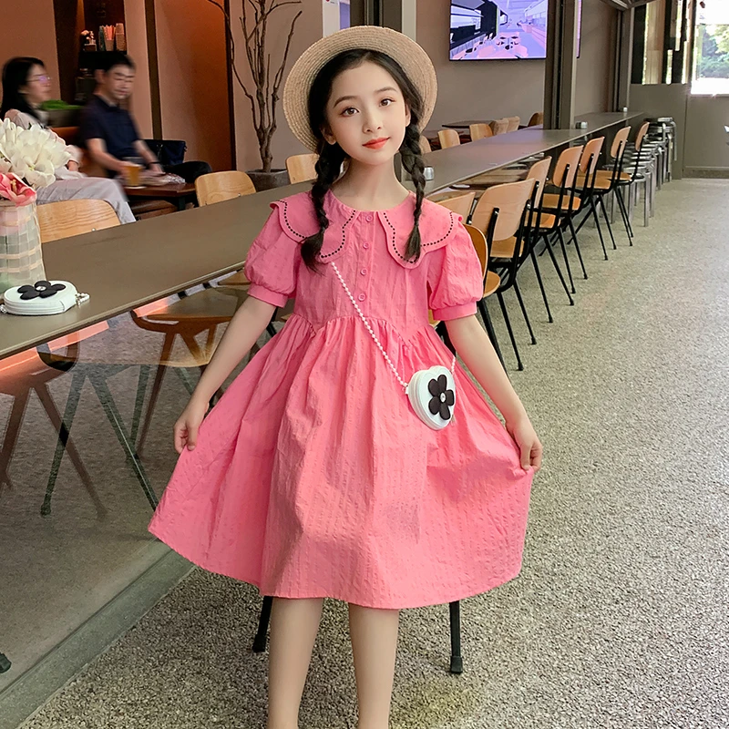 女童夏季连衣裙2024新款女孩网红洋气中大童儿童夏装裙子夏QZ6855